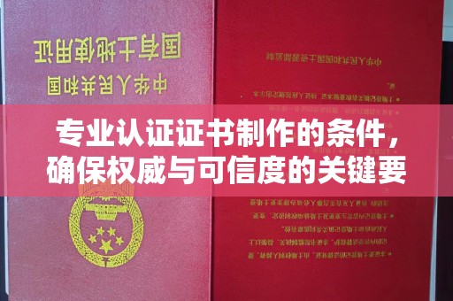 江山专业认证证书制作的条件，确保权威与可信度的关键要素