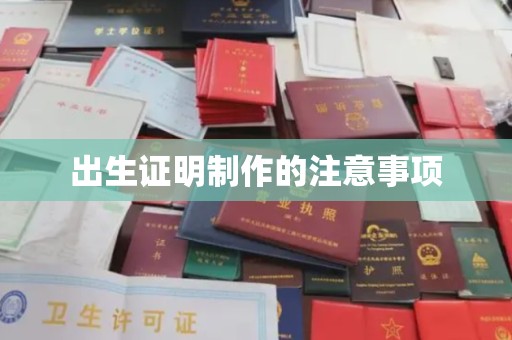 江山出生证明制作的注意事项