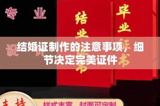 江山结婚证制作的注意事项，细节决定完美证件